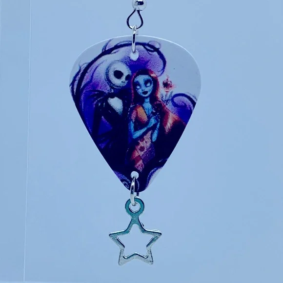 🖤Pick Any 3 for $12🖤 Guitar Pick Custom Earrings Nightmare Before Christmas - Picture 6 of 7